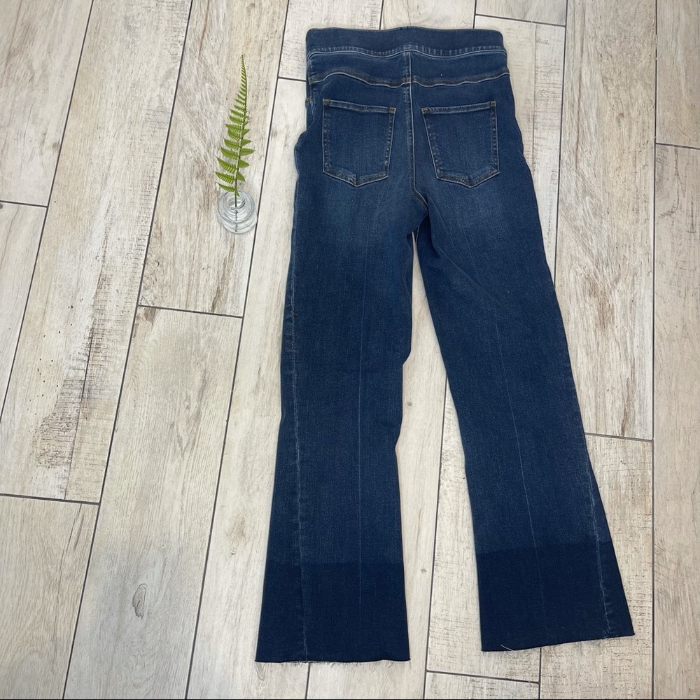 SPANX Cropped Flare Raw Hem Jeans Size Xs - Picture 14 of 15